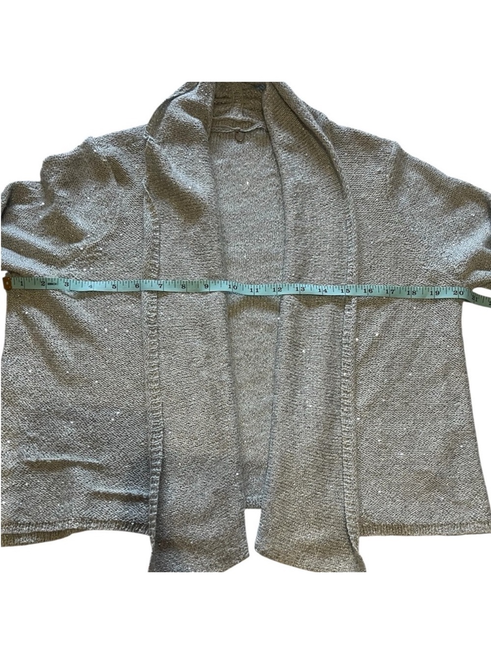 Anthropologie Knitted & Knotted
Gray Sparkle Open Front Cardigan Size Medium - Picture 8 of 11